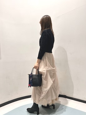 「ORiental TRaffic（オリエンタルトラフィック）のアイテム（ブーツ）」を使った、名古屋PARCOさん（レディース・155cm）の冬コーディネート