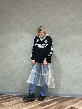 「カラー×コーデ」｜「アイテム（ブーツ）」を使った、名古屋PARCOさん（レディース・163cm）の秋コーディネート