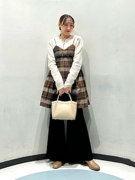 「ORiental TRaffic（オリエンタルトラフィック）のアイテム（ブーツ）」を使った、名古屋PARCOさん（レディース・159cm）の秋コーディネート