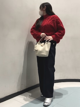 「ORiental TRaffic（オリエンタルトラフィック）のアイテム（ブーツ）」を使った、名古屋PARCOさん（レディース・163cm）の冬コーディネート