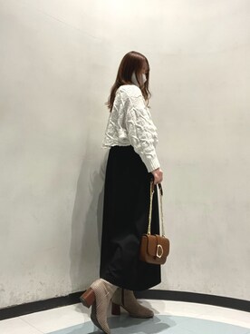 「ORiental TRaffic（オリエンタルトラフィック）のアイテム（ブーツ）」を使った、名古屋PARCOさん（レディース・163cm）の冬コーディネート