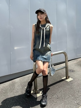 「CALNAMUR（カルナムール）のアイテム」を使った、saraさん（レディース・165cm）の春コーディネート