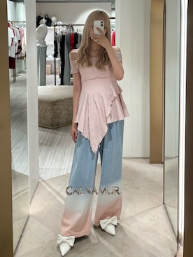 「アイテム（Tシャツ/カットソー）」を使った、saraさん（レディース・165cm）の夏コーディネート