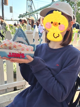 「ユニバコーデ」｜「アイテム（ブルー系）」を使った、(OvO)さん（レディース・163cm）の夏コーディネート