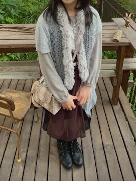 「Handmade（ハンドメイド）のアイテム」を使った、iruyagさん（レディース・154cm）の秋コーディネート