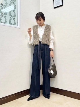 「アイテム（その他アウター）」を使った、MIYAZAKIさん（レディース・158cm）の秋コーディネート