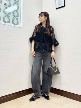 「アイテム（タンクトップ）」を使った、MIYAZAKIさん（レディース・158cm）の秋コーディネート
