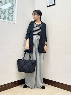 「アイテム（テーラードジャケット）」を使った、MIYAZAKIさん（レディース・158cm）の夏コーディネート