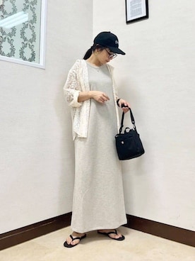 「アイテム（ワンピース）」を使った、MIYAZAKIさん（レディース・158cm）の秋コーディネート
