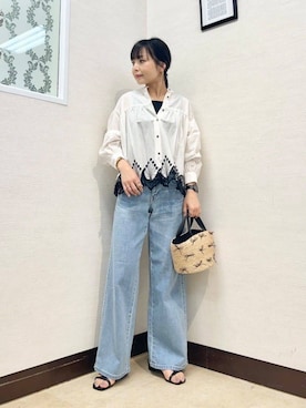 「Gready Brilliant（グレディブリリアン）のアイテム」を使った、MIYAZAKIさん（レディース・158cm）の春コーディネート