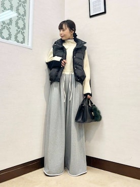 「アイテム（チャーム）」を使った、MIYAZAKIさん（レディース・158cm）の秋コーディネート