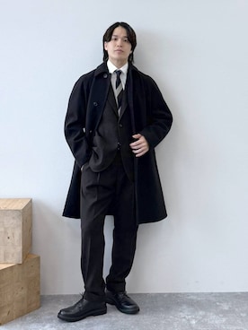 「アイテム（ネクタイ）」を使った、yasu（GLOBALWORK）さん（メンズ・175cm）の秋コーディネート