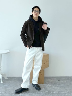 「アイテム（テーラードジャケット）」を使った、yasu（GLOBALWORK）さん（メンズ・175cm・20代）の冬コーディネート