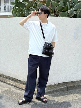 「GLOBAL WORK（グローバルワーク）のアイテム」を使った、yasu（GLOBALWORK）さん（メンズ・175cm）の夏コーディネート