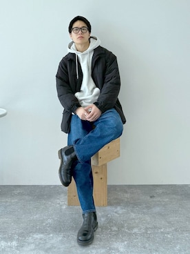 「旅行」｜yasu（GLOBALWORK）さん（メンズ・175cm）の冬コーディネート