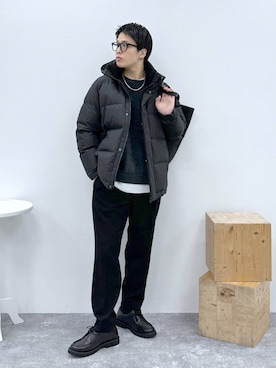 「アイテム（その他シューズ）」を使った、yasu（GLOBALWORK）さん（メンズ・175cm）の冬コーディネート
