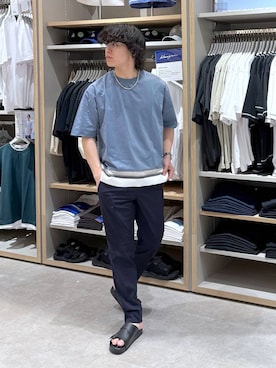 「GLOBAL WORK（グローバルワーク）のアイテム（シューズ）」を使った、yasu（GLOBALWORK）さん（メンズ・175cm）の夏コーディネート
