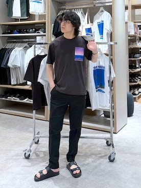 「GLOBAL WORK（グローバルワーク）のアイテム（シューズ）」を使った、yasu（GLOBALWORK）さん（メンズ・175cm）の夏コーディネート