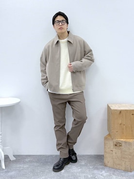 「GLOBAL WORK（グローバルワーク）のアイテム（パンツ）」を使った、yasu（GLOBALWORK）さん（メンズ・175cm）の冬コーディネート