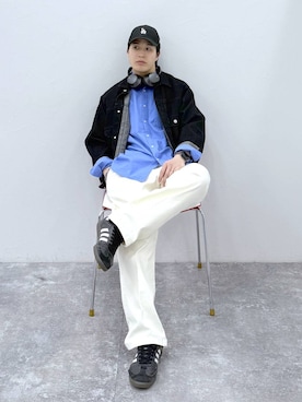 「アイテム（キャップ）」を使った、yasu（GLOBALWORK）さん（メンズ・175cm・20代）の冬コーディネート