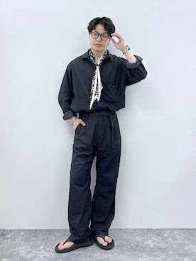 「GLOBAL WORK（グローバルワーク）の調光アソートサングラス/283839（サングラス、ブルー系）」を使った、yasu（GLOBALWORK）さん（メンズ・175cm）の春コーディネート