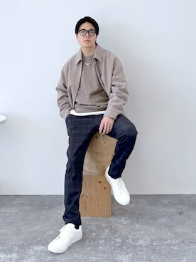 「テーパードパンツ」｜yasu（GLOBALWORK）さん（メンズ・175cm）の冬コーディネート