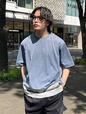 「GLOBAL WORK（グローバルワーク）のアイテム（トップス）」を使った、yasu（GLOBALWORK）さん（メンズ・175cm）の夏コーディネート