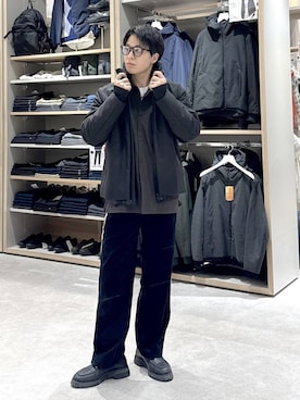 「GLOBAL WORK（グローバルワーク）のクリーンコーデュロイ/トラックパンツ/CLEAN MODE/589312（その他パンツ）」を使った、yasu（GLOBALWORK）さん（メンズ・175cm）の秋コーディネート