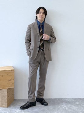 「アイテム（その他シューズ）」を使った、yasu（GLOBALWORK）さん（メンズ・175cm）の秋コーディネート