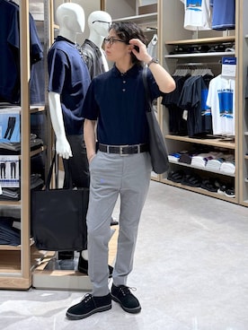 「アイテム（その他シューズ）」を使った、yasu（GLOBALWORK）さん（メンズ・175cm・20代）の夏コーディネート