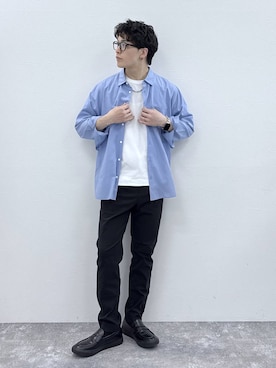 「GLOBAL WORK（グローバルワーク）の調光アソートサングラス/283839（サングラス、ブルー系）」を使った、yasu（GLOBALWORK）さん（メンズ・175cm）の春コーディネート