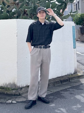 「GLOBAL WORK（グローバルワーク）のアイテム（キャップ）」を使った、yasu（GLOBALWORK）さん（メンズ・175cm）の夏コーディネート