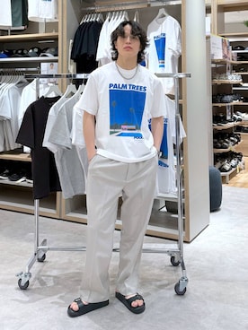 「GLOBAL WORK（グローバルワーク）のアイテム（シューズ）」を使った、yasu（GLOBALWORK）さん（メンズ・175cm）の夏コーディネート