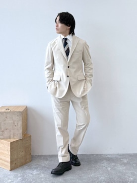 「アイテム（フォーマルスーツ/小物）」を使った、yasu（GLOBALWORK）さん（メンズ・175cm・20代）の秋コーディネート