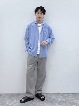 「テーパードパンツ」｜yasu（GLOBALWORK）さん（メンズ・175cm）の春コーディネート