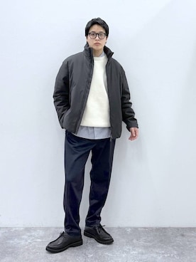 yasu（GLOBALWORK）さん（メンズ・175cm）の冬コーディネート