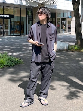 「GLOBAL WORK（グローバルワーク）のアイテム（トップス）」を使った、yasu（GLOBALWORK）さん（メンズ・175cm）の夏コーディネート