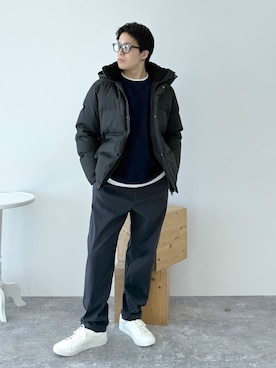 「デート/ロマンティック」｜「アイテム（ダウンジャケット/コート）」を使った、yasu（GLOBALWORK）さん（メンズ・175cm）の冬コーディネート