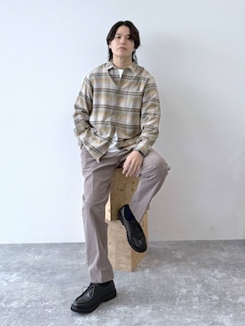 「GLOBAL WORK（グローバルワーク）のやわらかリッチコーデュロイパンツ/576740（その他パンツ）」を使った、yasu（GLOBALWORK）さん（メンズ・175cm）の秋コーディネート