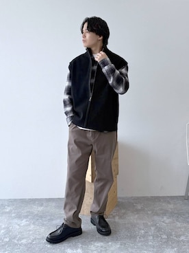 「アイテム（その他シューズ）」を使った、yasu（GLOBALWORK）さん（メンズ・175cm）の秋コーディネート
