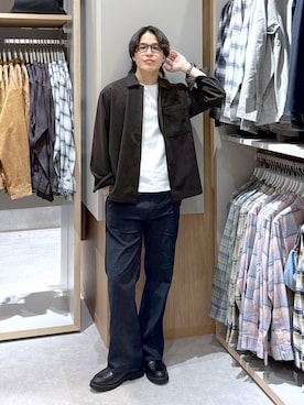 「アイテム（その他シューズ）」を使った、yasu（GLOBALWORK）さん（メンズ・175cm）の秋コーディネート
