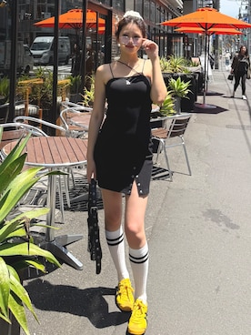 「韓国コーデ」｜「アイテム（ワンピース/ドレス）」を使った、MIAKIさん（レディース・164cm）の夏コーディネート