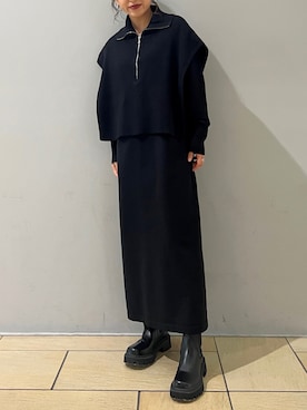 「Lui's（ルイス）のアイテム（ワンピース/ドレス）」を使った、makoさん（レディース・155cm）の秋コーディネート