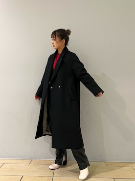 「Lui's（ルイス）のアイテム（オールインワン・サロペット）」を使った、makoさん（レディース・155cm）の冬コーディネート