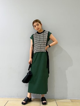 「Lui's（ルイス）のアイテム（ワンピース/ドレス）」を使った、makoさん（レディース・155cm）の夏コーディネート