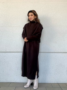 「Lui's（ルイス）のアイテム（ワンピース/ドレス）」を使った、makoさん（レディース・155cm）の秋コーディネート