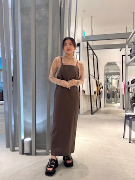 「Lui's（ルイス）のアイテム（ワンピース/ドレス）」を使った、makoさん（レディース・155cm）の夏コーディネート