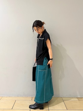 「Lui's（ルイス）のアイテム（ワンピース/ドレス）」を使った、makoさん（レディース・155cm）の夏コーディネート