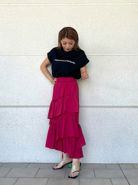 「Lui's（ルイス）のアイテム（シューズ）」を使った、makoさん（レディース・155cm）の夏コーディネート