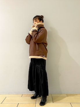 「Lui's（ルイス）のアイテム（ジャケット/アウター）」を使った、makoさん（レディース・155cm）の秋コーディネート
